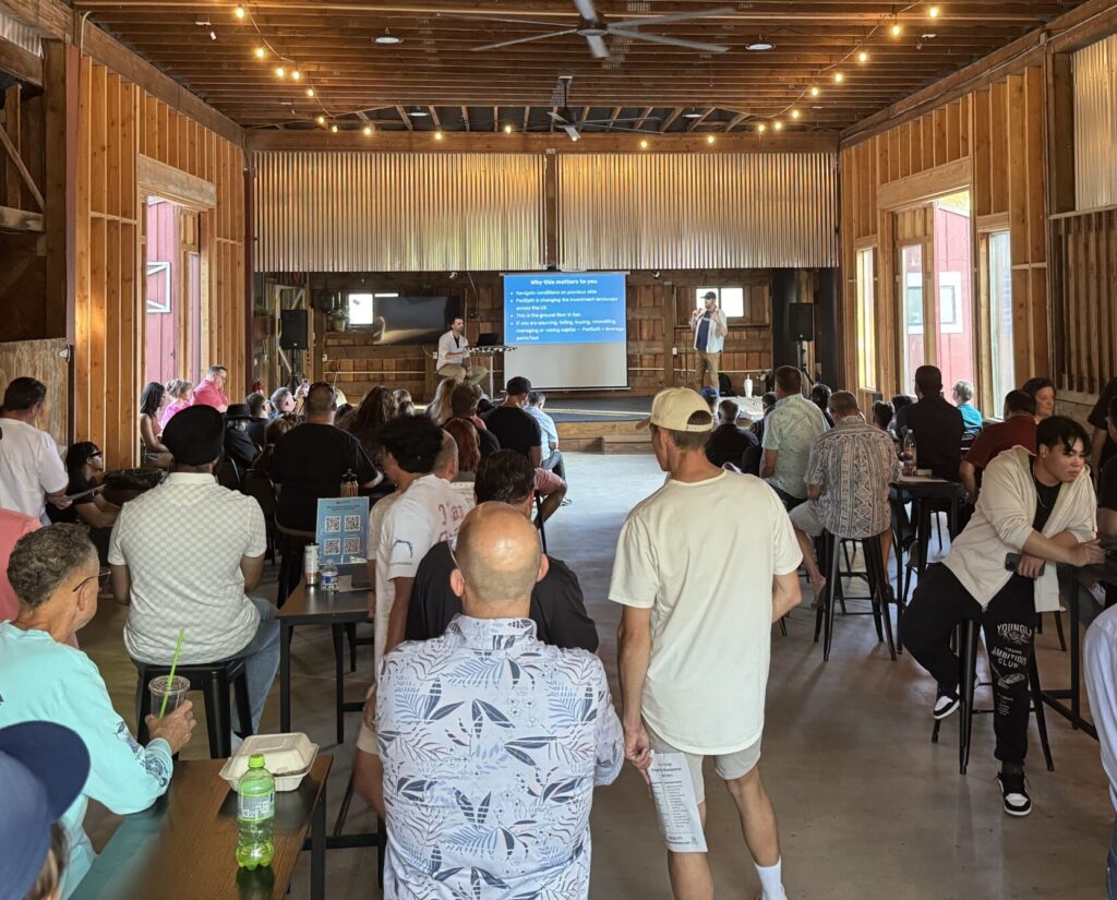 Expert speaker presenting at a NorCal REIA monthly meeting